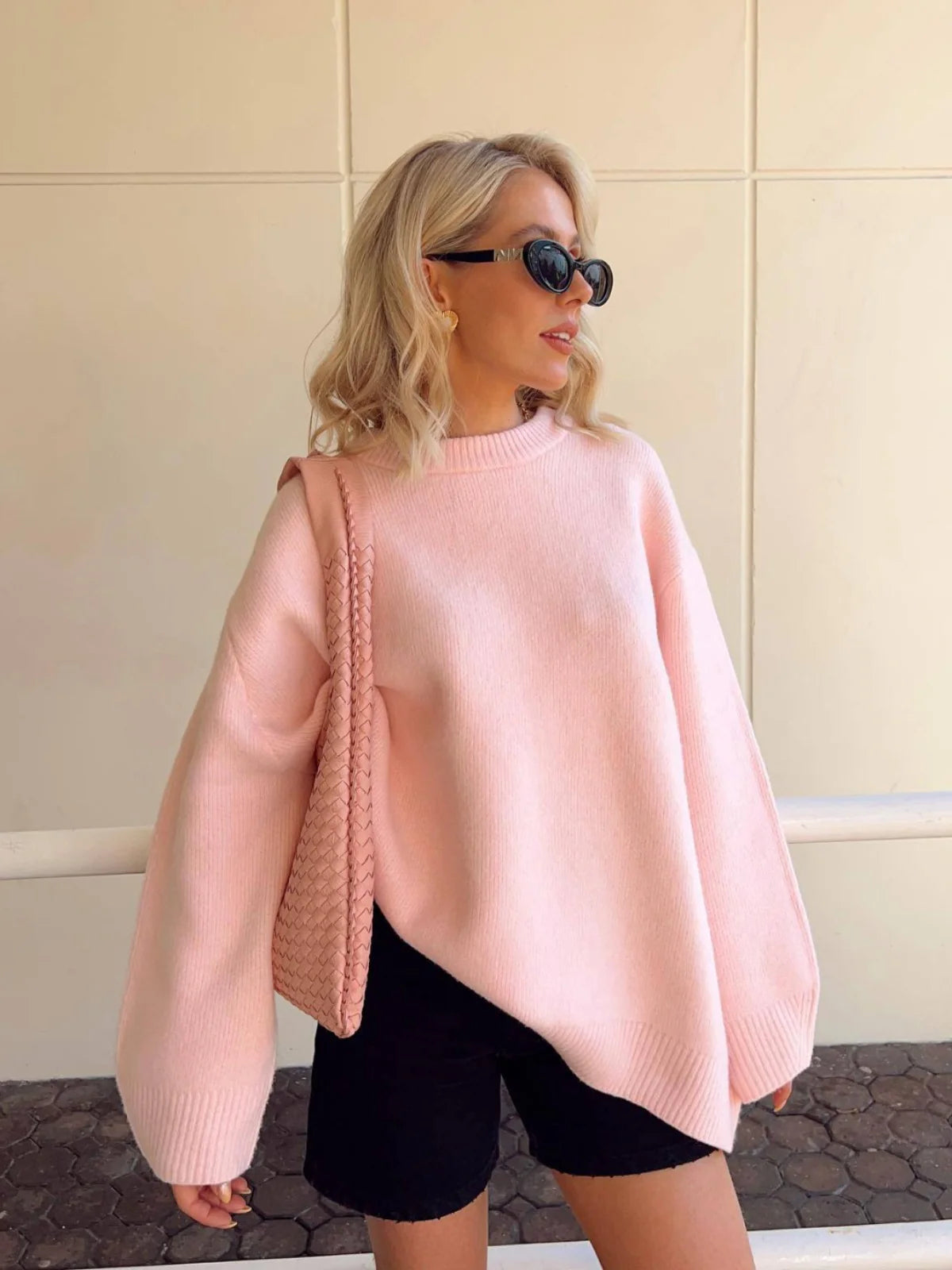 Svea™ | Roze Oversized Sweater