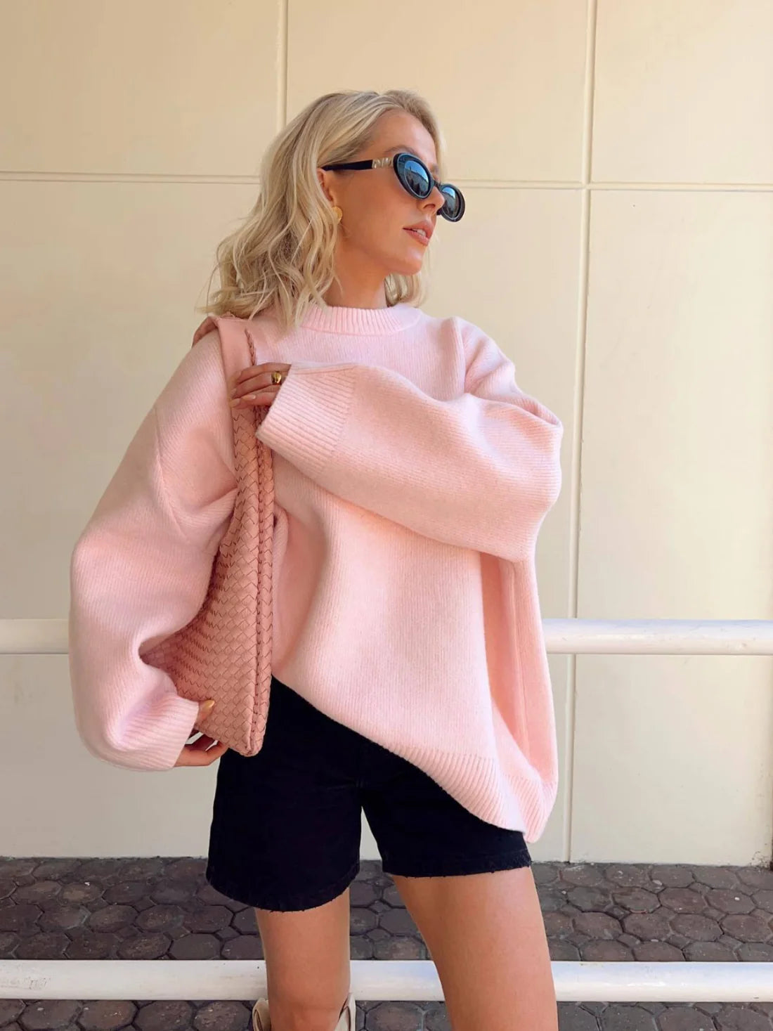 Svea™ | Roze Oversized Sweater